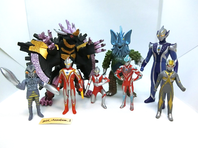 ULTRAMAN　GARDGAME　まとめ売り BANDAI Ultra Kaiju DX Gilbaris/Ultraman/Tyrant/Baltan Vintage Soft