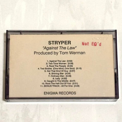 Stryper 1990 Against The Law USA Edition 11 Track Promo Cassette Tape Sampler - Picture 2 of 4