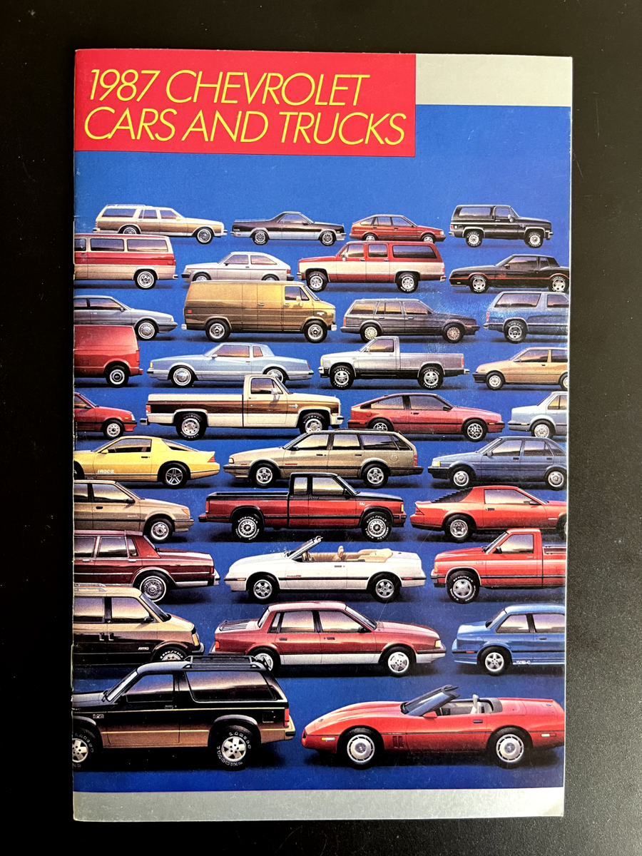 チロルページ 1987 Chevrolet Cars and Trucks Dealer Sales Mini Brochure Corvette