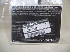 Nissan Maxima Se Sedan 07 2007 Vehicle Emission Label New Oem