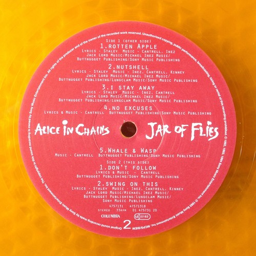 ALICE IN CHAINS - JAR OF FLIES / SAP - 2x12" - Columbia 1994 - orange/blue vinyl - Foto 8 di 13