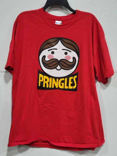 XL Red PRINGLES Mr. PRINGLES LOGO Tshirt Tee T-shirt Chips Snacks Chip Can