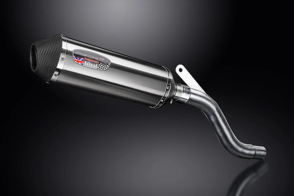 Yamaha XT600E 90-95 Delkevic Slip On 13.5" X-Oval Stainless Exhaust Muffler Kit - Image 3 of 4