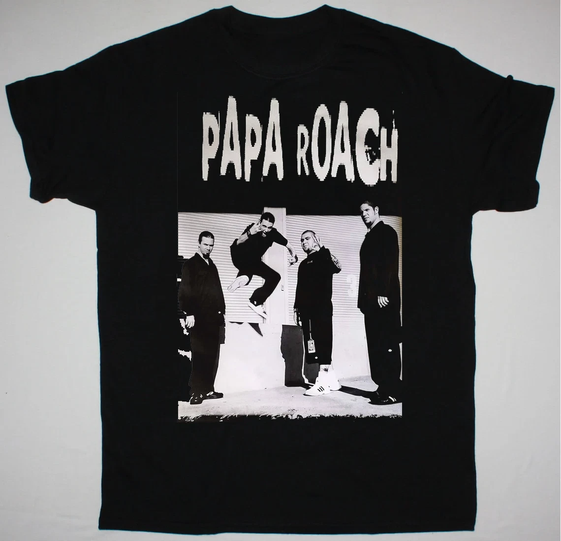 Hot Popular Papa Roach Band Black T-Shirt Cotton S-234XL Unisex
