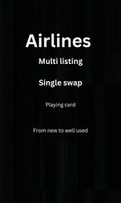 Airlines single swap playing card - Select from list - A