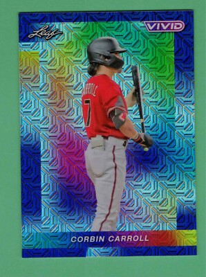2023 LEAF VIVID CORBIN CARROLL BLUE MOJO PARALLEL 2/7 DIAMONDBACKS