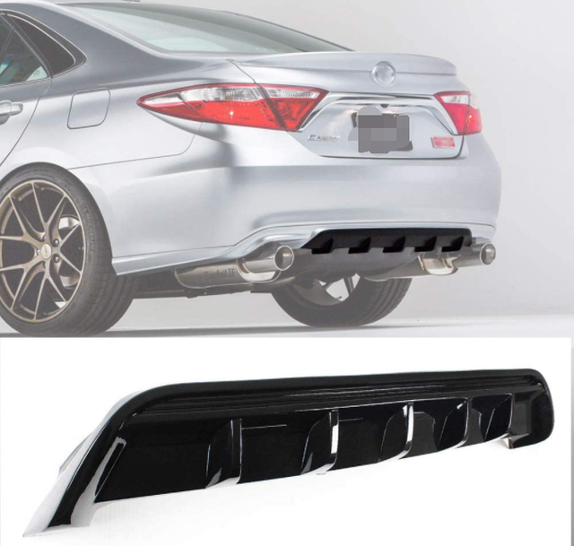 Rear Bumper Diffuser For 2018 2019 Toyota Camry SE XSE GT Shark Fin 