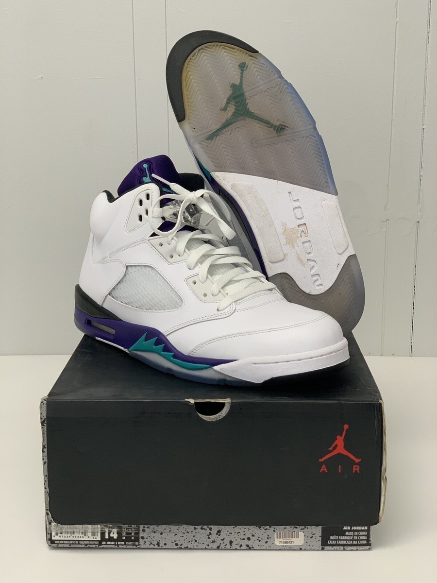 Air Jordan Retro 5 Grape 2013 Size 14 136027-108 Nike