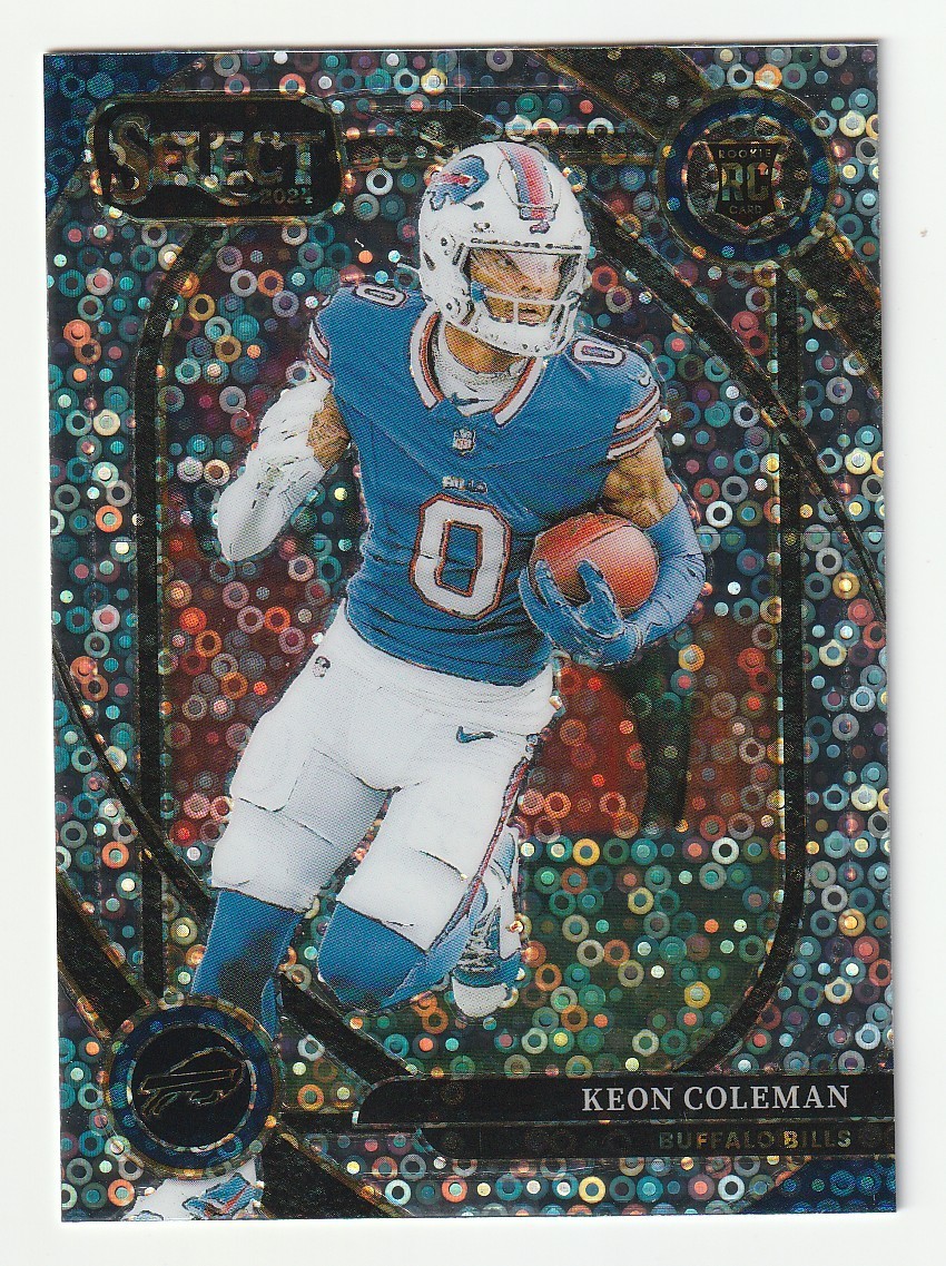 2024 Panini Select Silver Disco Prizm Club Level No Huddle Keon Coleman RC #280