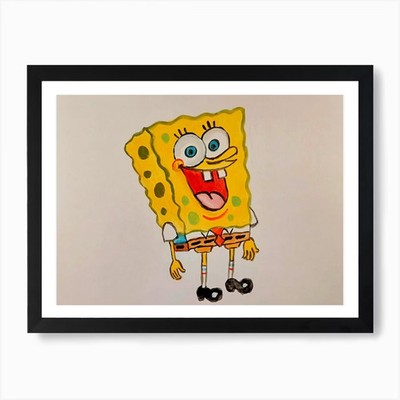 SpongeBob Kunstdruck gerahmt Wandbild Poster Leinwanddruck Bild