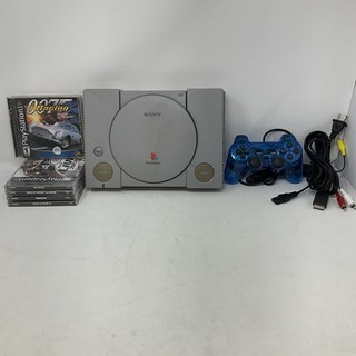 Sony PlayStation 1 PS1 Game Console Bundle Tested With 5 Games & Cables!