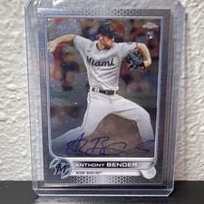 Topps 2022 Chrome Rookie Autographs Anthony Bender #RA-AB Marlins MLB Baseball
