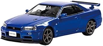 Автомобиль CARNEL Nissan Skyline GT-R VspecII BNR34 2000 Bayside Blue модели CN430002