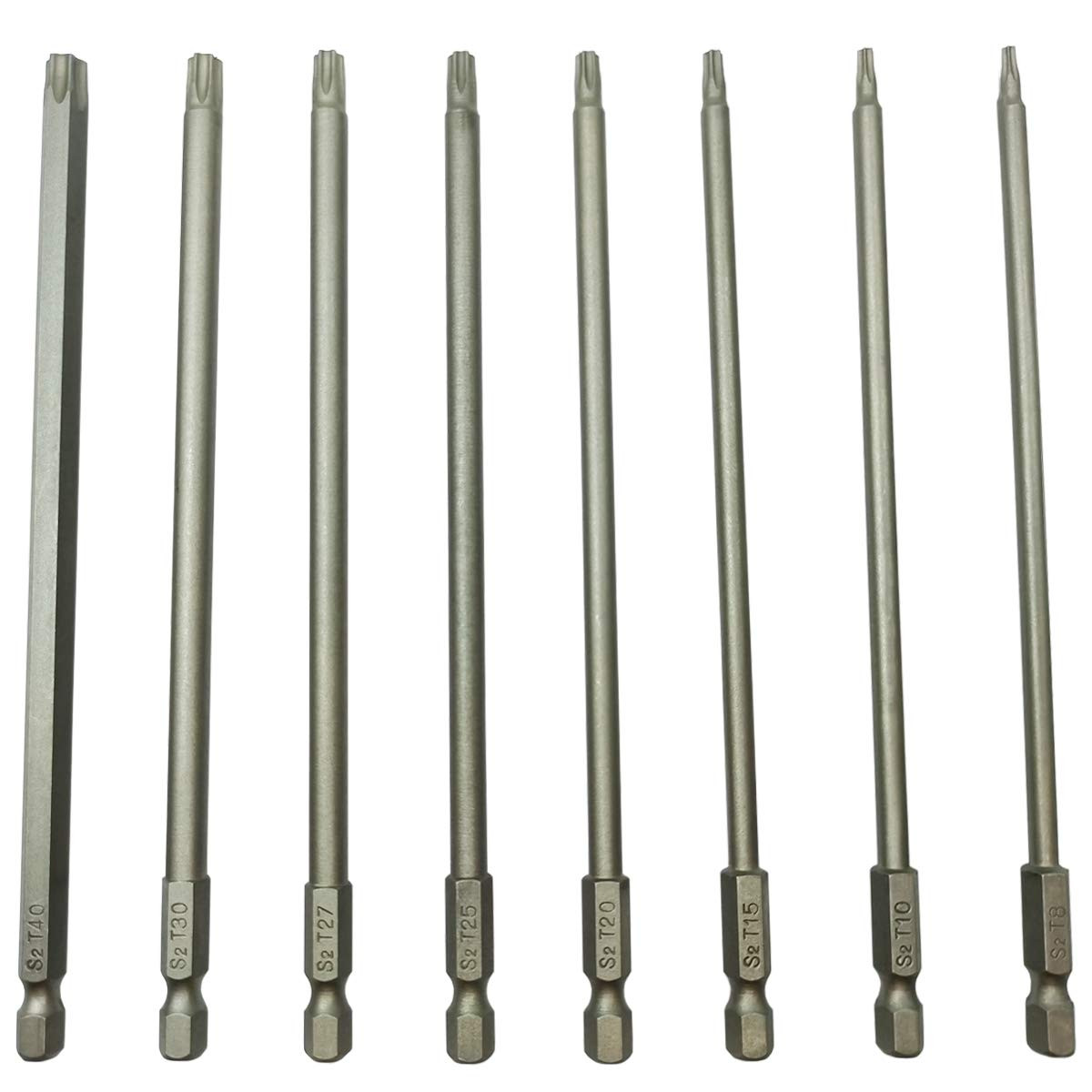 Long Torx Security Screwdriver Bit Sets 6 Inch Length T8 T10 T15 T20 T25 T27 ...
