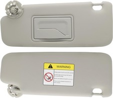Sun Visor with Mirror Gray Titanium Left Driver Side Lh with Screws Compatible w