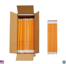 Basics Pre-Sharpened #2 Yellow Wood-Cased Pencils - Bulk Box of 150 HB Pencils