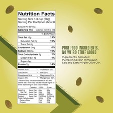 Sprouted Pumpkin Seeds: Salted, NonGMO, Gluten Free, Vegan - 8 Ounce 32.48 per gallon