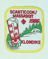 Klondike Derby Scout Patch Scanticook Massasoit 1986 BSA