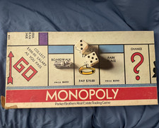 Parker Brothers Monopoly Vintage Complete Board Game Real Estate Theme