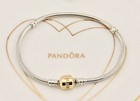 Neu Original Pandora Moments Armband massiv 14K Gold älterer Verschluss 590702HG