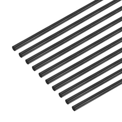 10pcs Carbon Fiber Rods, 100mm for 3mm Dia, Matte Solid Pole