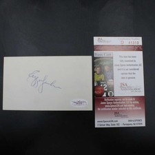 Reggie Jackson Signed 3x5 Index Card Early Career Autograph JSA COA ZJ22872