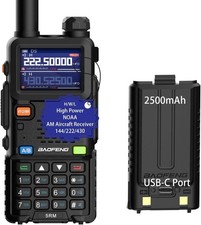 5RM Ham Radio 10W Handheld Upgraded of UV-5R Walkie Talkies Long Range NOAA We