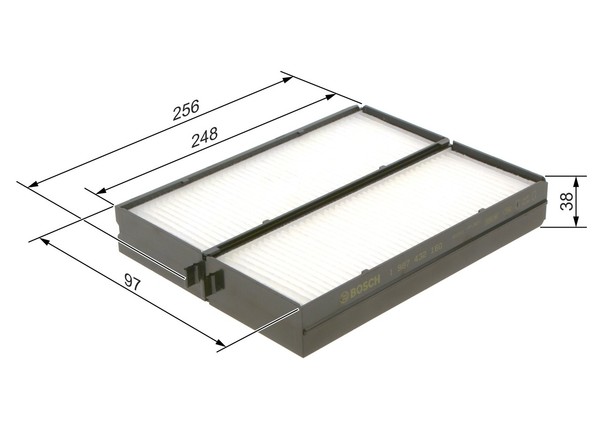 Bosch 1 987 432 160 Filter, Innenraumluft For Hyundai Hyundai (Beijing) KIA-image