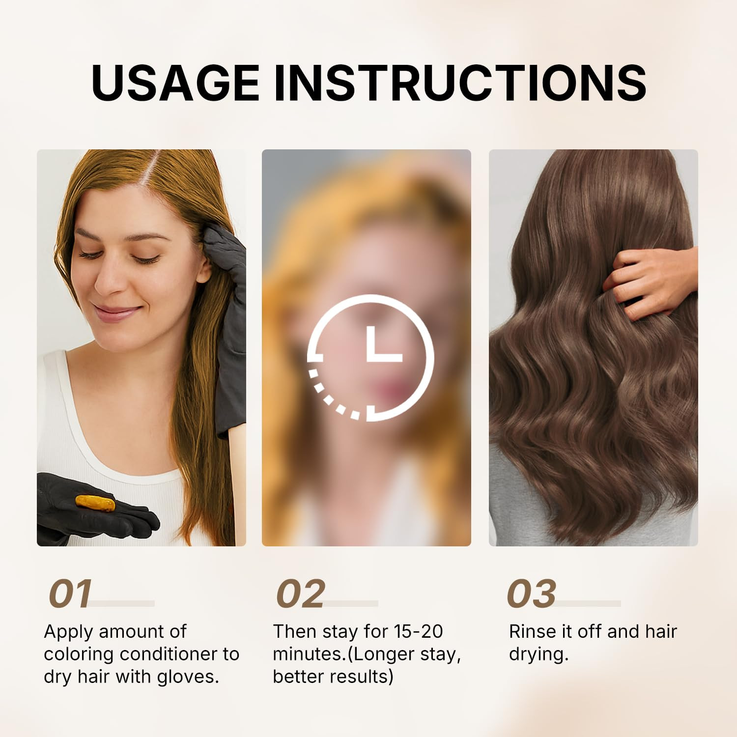 Hair Color Depositing Mask Brown Conditioner for Colored and Bleached Hair 16.9