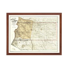 Old Map of Colfax County, NM 1889 - Vintage N...
