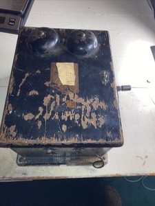 Vintage Western Electric 300K 5 Magnet Ringer Box w/ Crank Black Untested