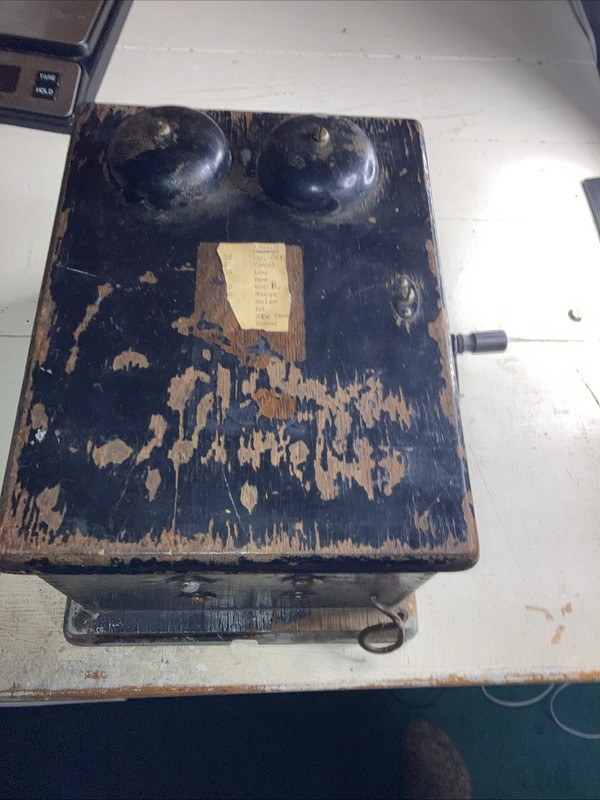 Vintage Western Electric 300K 5 Magnet Ringer Box w/ Crank Black Untested