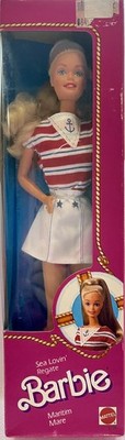 Vtg '84 Mattel Sea Lovin' Regate Maritim Mare Foreign NRFB Barbie Superstar Doll