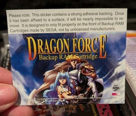 Dragon Force Sega Saturn Complete In Box CIB Manual & Disk MINT