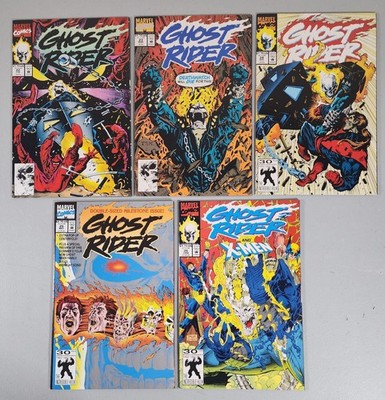 Ghost Rider Vol 2 #22 23 24 25 26 Marvel 1990 X-men Crossover Jim Lee