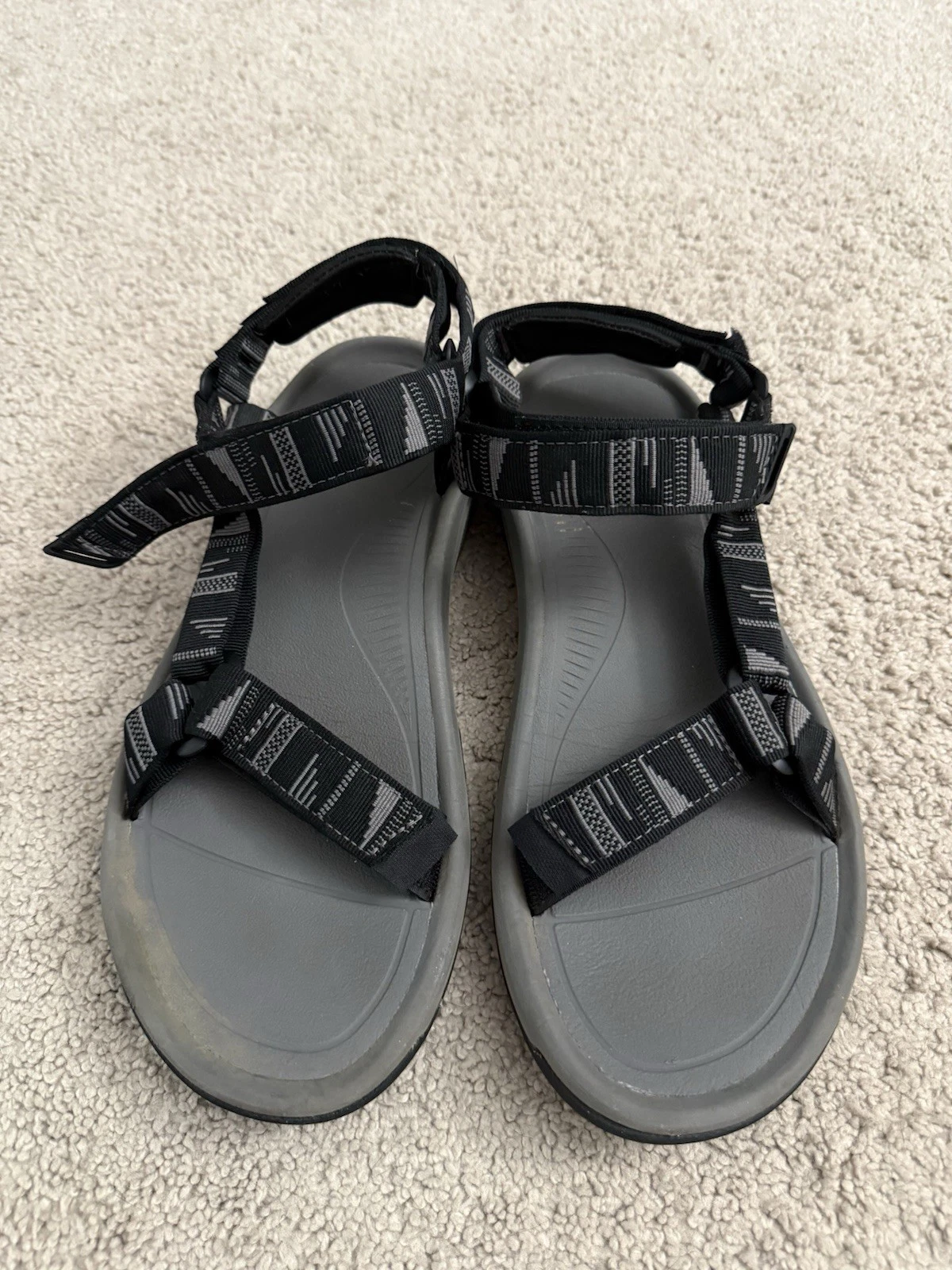 Men’s Gray And Black Teva Hiking Sandals Size 11