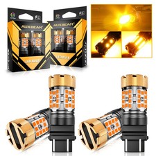 AUXBEAM 3157 3156 LED Amber Turn Signal Parking DRL Light Bulb Canbus Error Free
