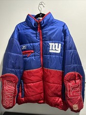 NY Giants Reebok Puffer Jacket Coat Mens Size XL New York Vintage RARE