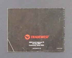 1988 John Elway's Quarterback Nintendo NES Instruction Manual Only - No Game