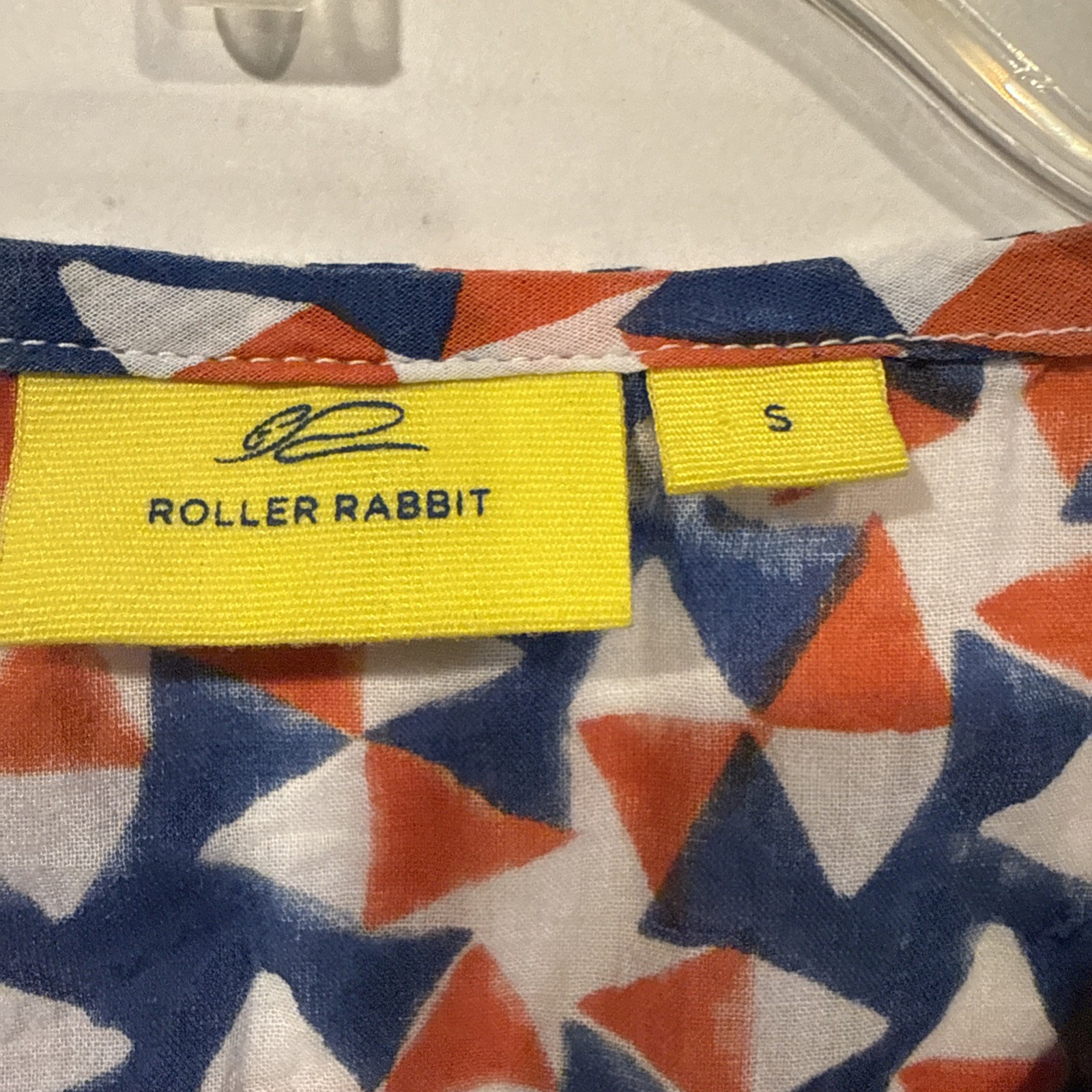 ROBERTA ROLLER RABBIT Red Blue Triangle Lightweig… - image 2