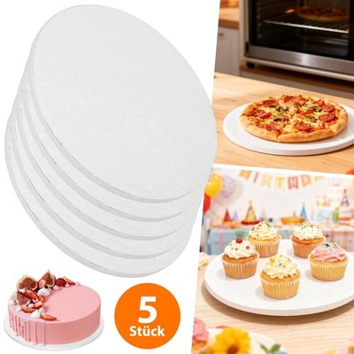 Tortenunterlage 5 Stück Tortenplatte Pappe Cake Board Rund 30cm Stabile Premium