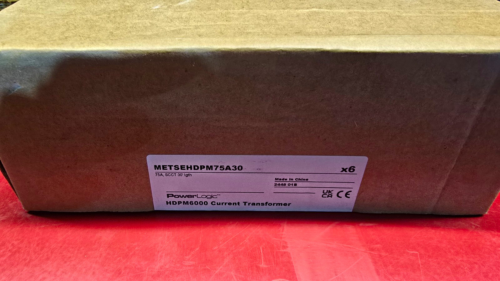 POWER LOGIC METSEHDPM75A30 HDPM6000 CURRENT TRANSFORMER BOX OF 5