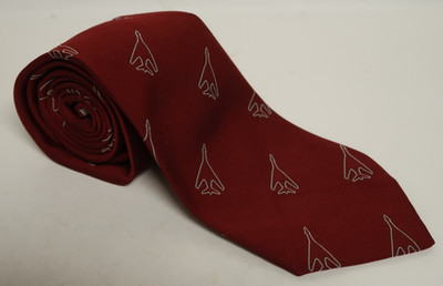 Rockwell International B-1 Division Men's Tie Airplane Jets Concord Maroon Red