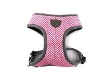 Image of Hugo & Hudson Pink Herringbone Dog Harness | Dogs