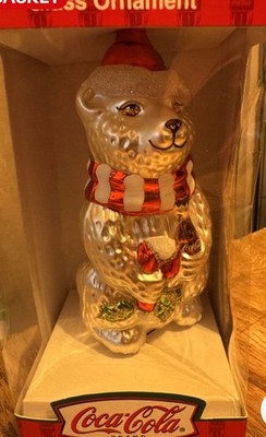 Kurt Adler Glas Ornament Coca Cola Bär Neu Originalverpackt Top