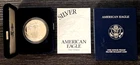 AMERICAN EAGLE ONE OUNCE PROOF SILVER BULLION COIN 2002-W BRAND NEW BOX CASE COA