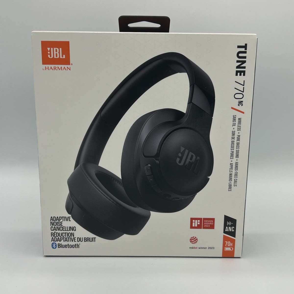 JBL Tune 770NC Wireless Adaptive Noise Cancelling Headphones Black