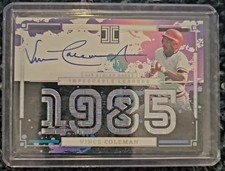 2025 Panini Impeccable Vince Coleman On Card Auto #79/85 St. Louis Cardinals ⚾️