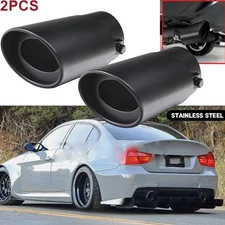 2PC For E90 E92 E93 F30 F10 Rear Exhaust-Pipe Tail Tip Muffler Round Accessories