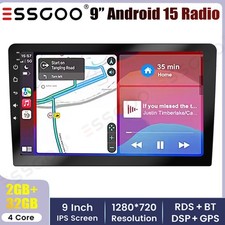 9 Inch Double 2Din Carplay Car Stereo Radio Android 15.0 GPS Wifi FM WIFI 2+32GB